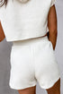 'Alina' Textured Hoodie and Shorts Set - Celes Fashion
